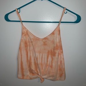 Orange Tie-Dye Crop Top